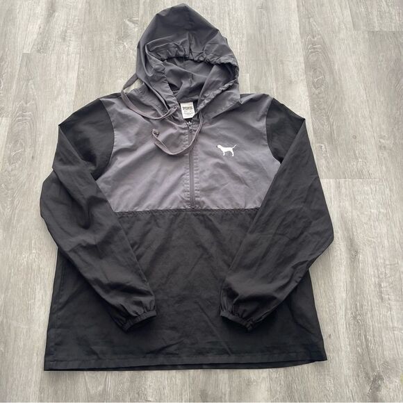 Victorias Secret PINK Size XS/S Hoodie Jacket Half Zip Anorak Windbreaker promo - Picture 1 of 5